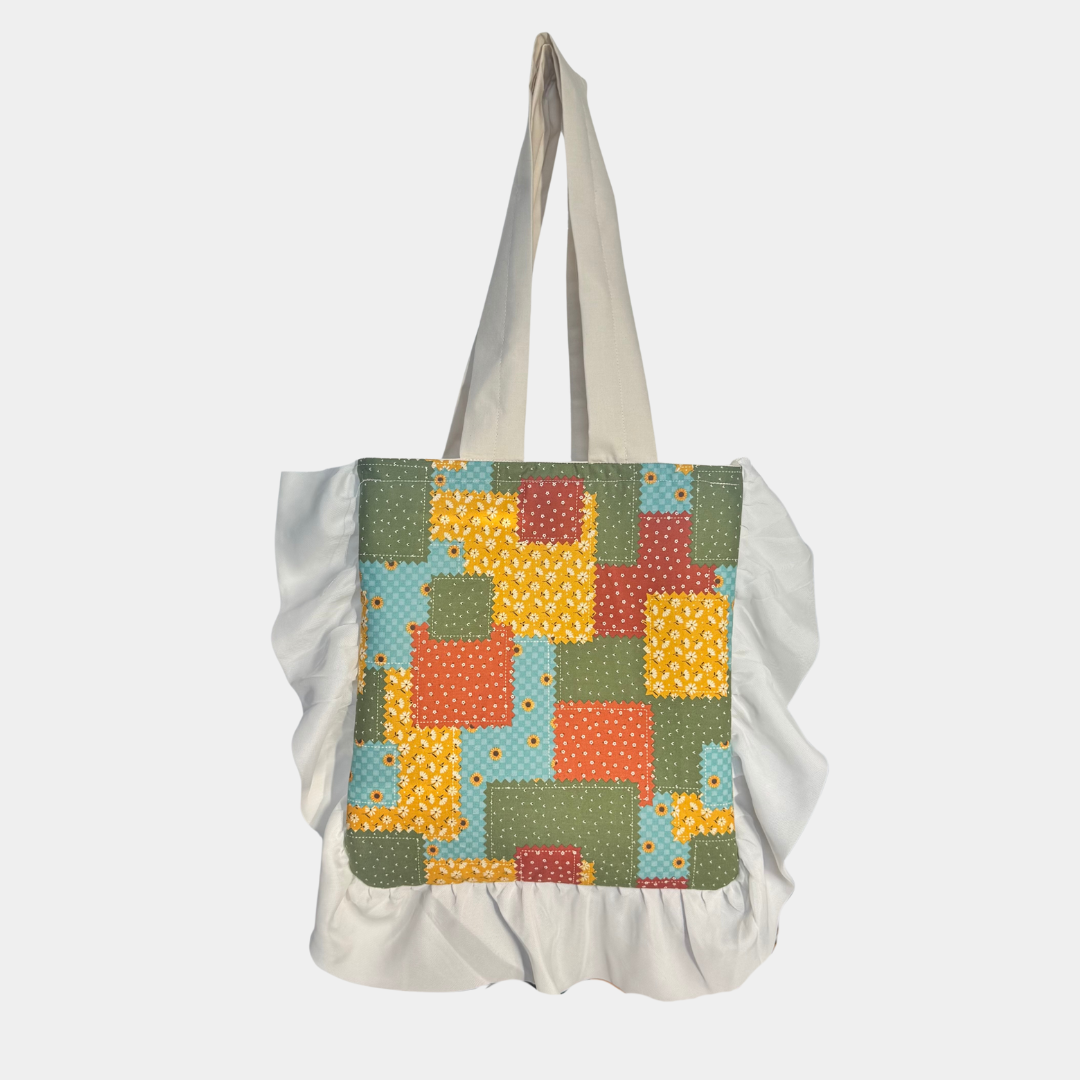 Ruffle Tote in Fall Picnic