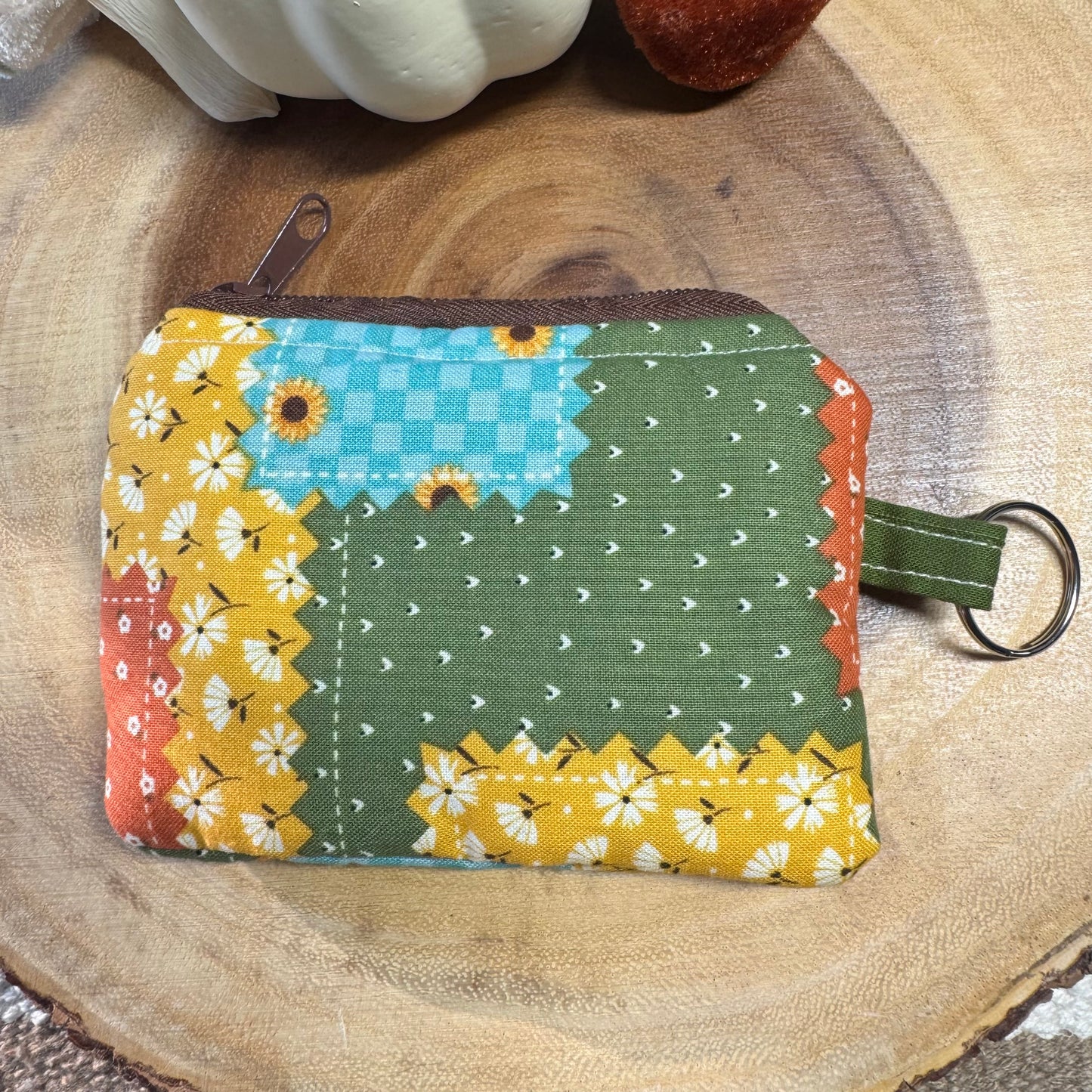 Keychain Wallet in Fall Picnic