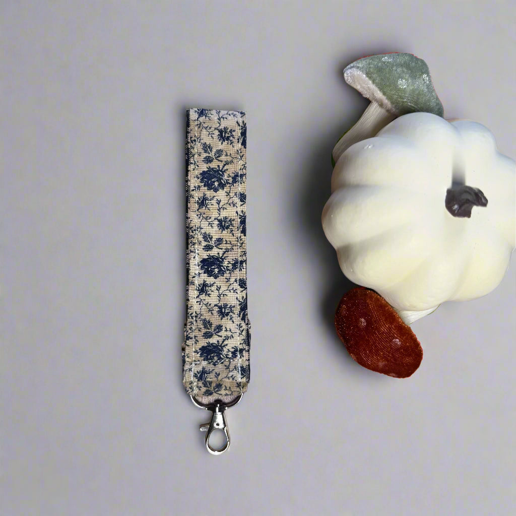 The Keychain Wristlet in Midnight Garden