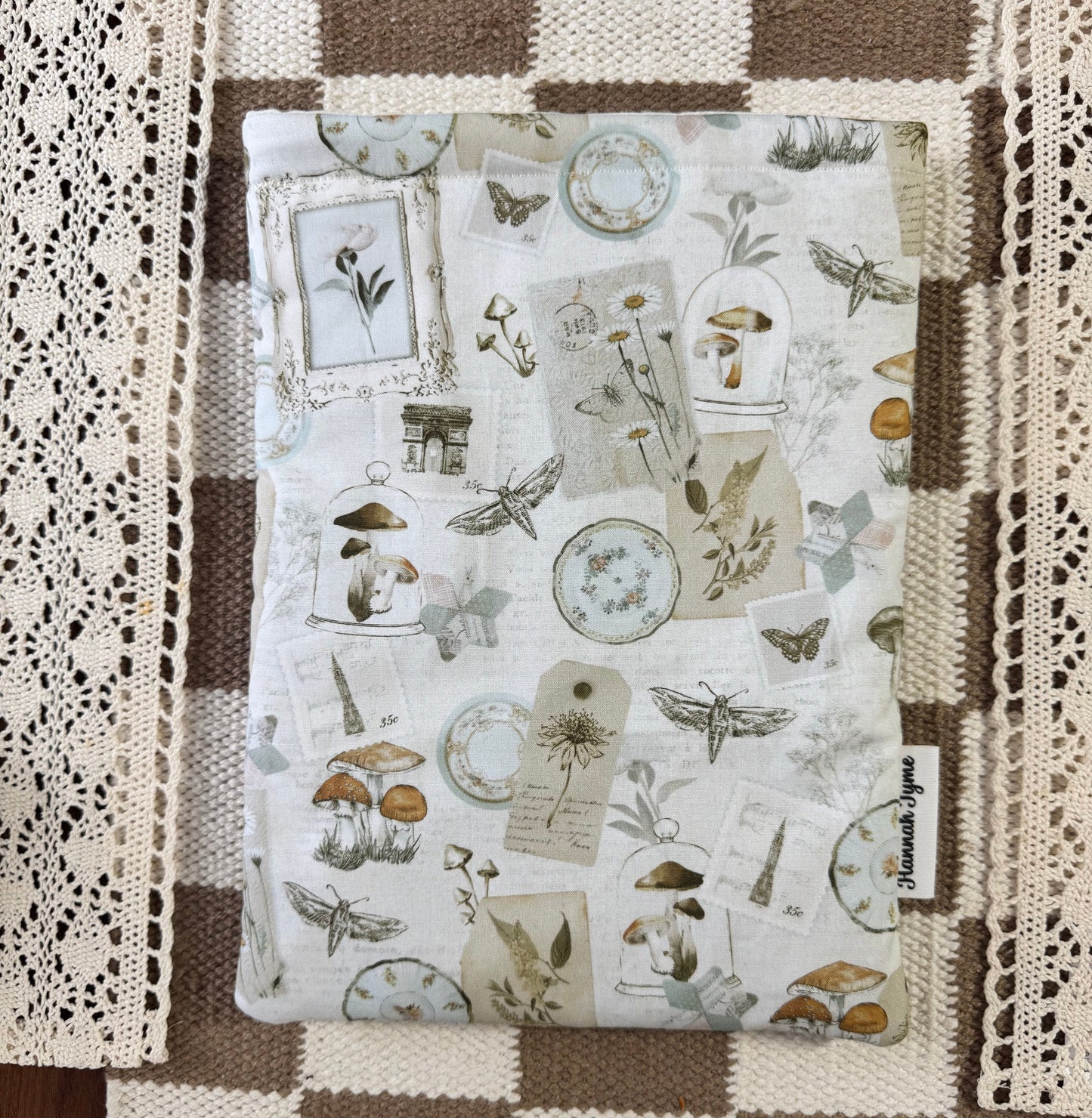 Book Sleeve in Mushroom Cottage