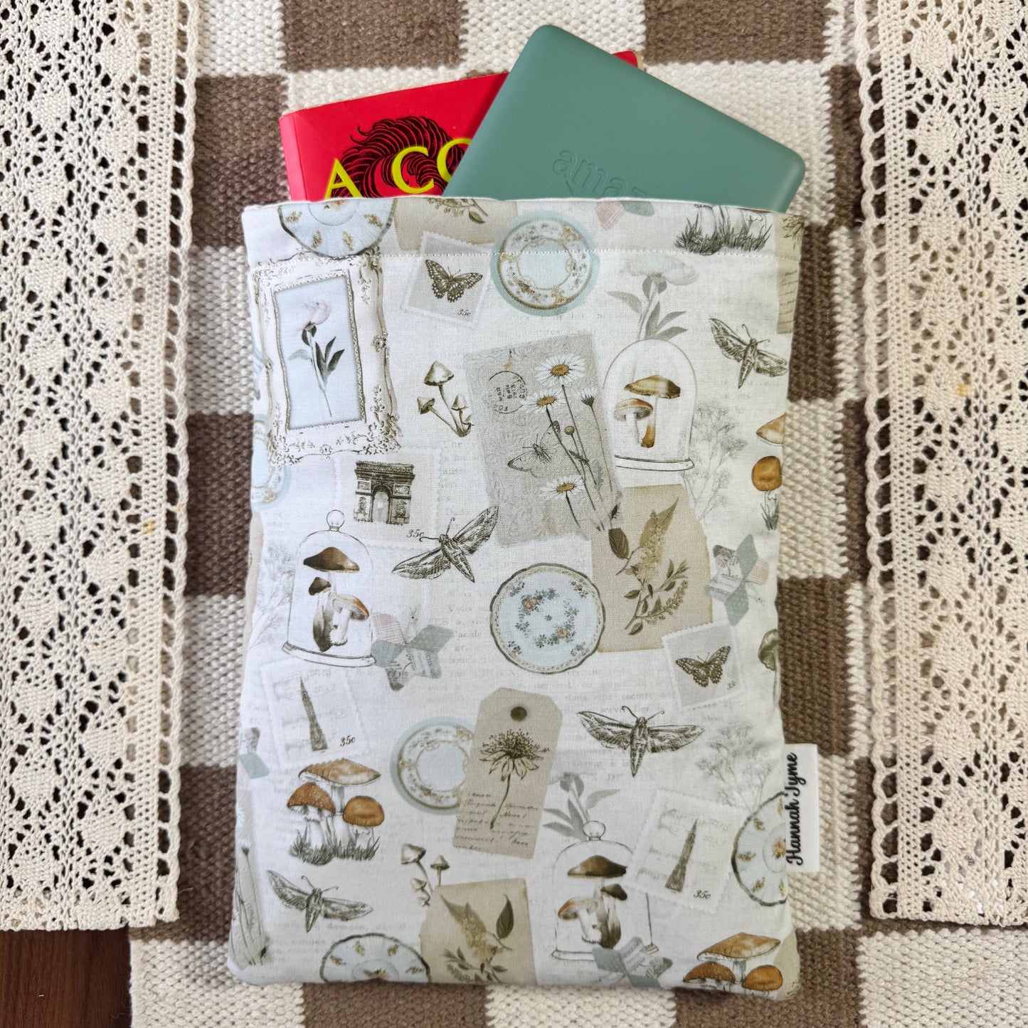 Book Sleeve in Mushroom Cottage