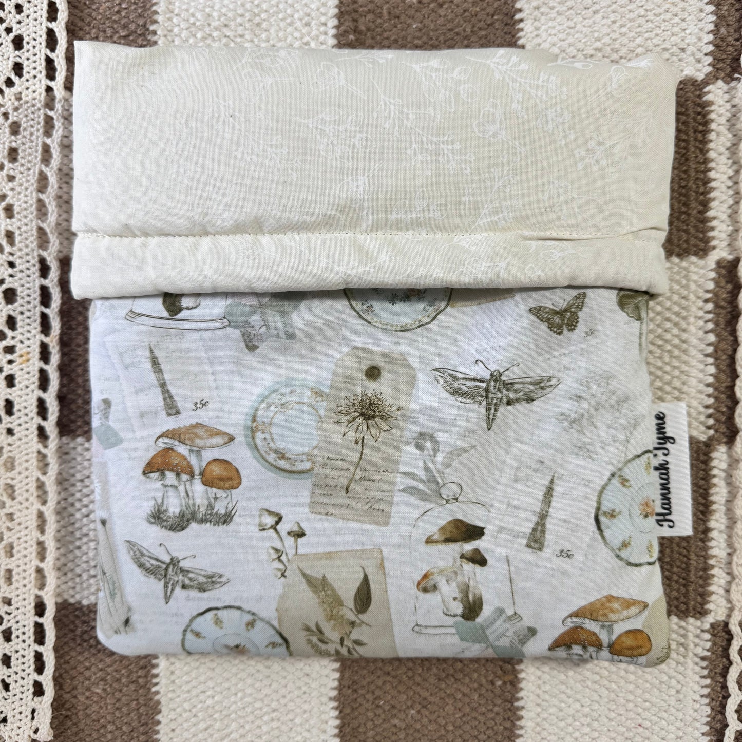 Book Sleeve in Mushroom Cottage
