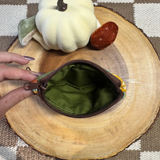 Keychain Wallet in Fall Picnic