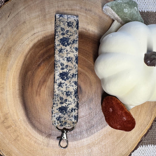 The Keychain Wristlet in Midnight Garden