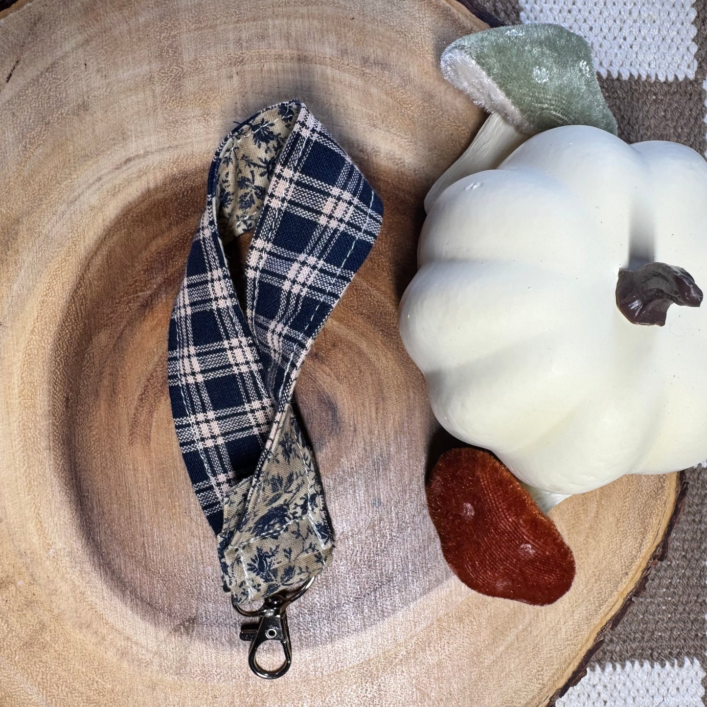 The Keychain Wristlet in Midnight Garden