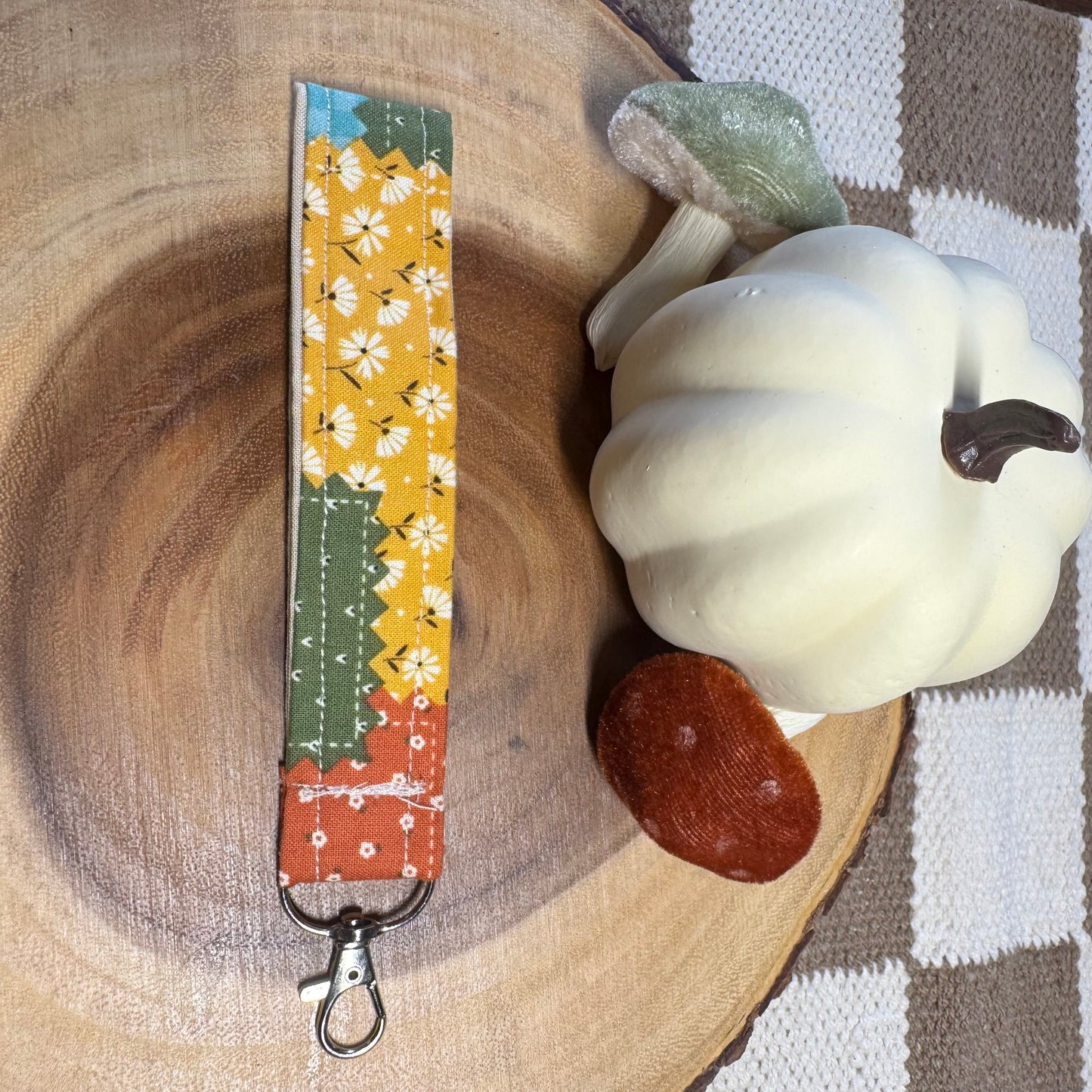 The Keychain Wristlet in Fall Picnic