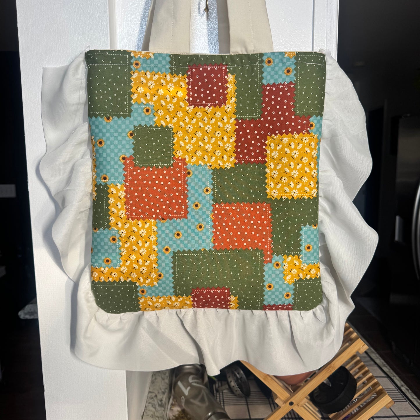 Ruffle Tote in Fall Picnic