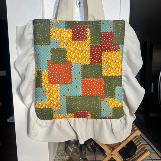 Ruffle Tote in Fall Picnic