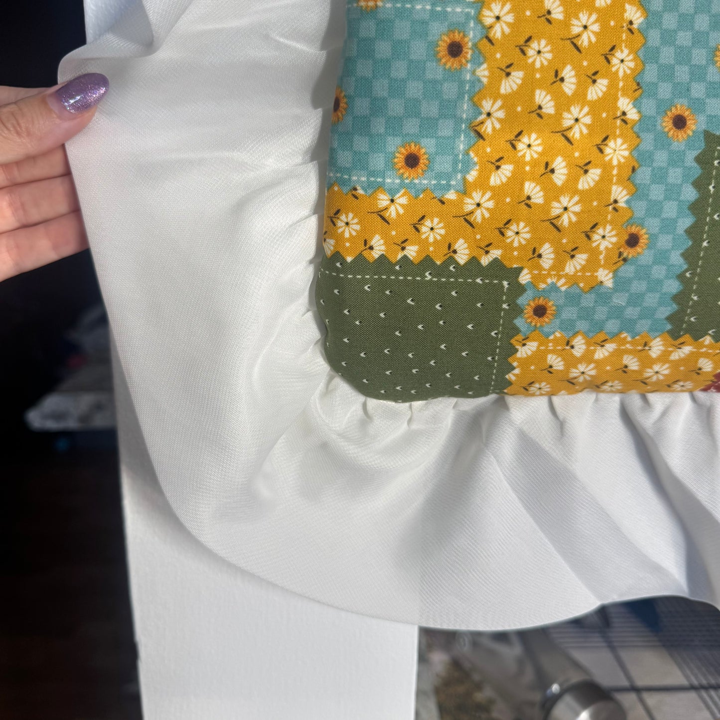 Ruffle Tote in Fall Picnic