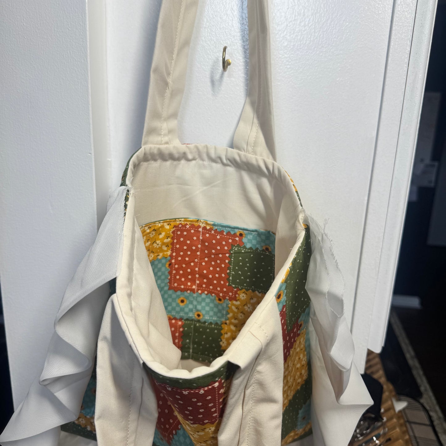 Ruffle Tote in Fall Picnic